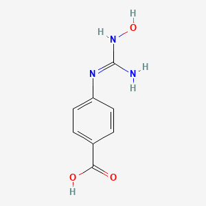 molecular formula C8H9N3O3 B8357266 N-(4-carboxyphenyl)-N'-hydroxyguanidine 