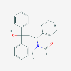 molecular formula C25H27NO2 B083573 N-Ethyl-N-(3-hydroxy-1,3,3-triphenylpropyl)acetamide CAS No. 14593-11-4