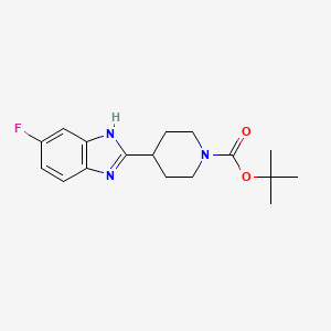 molecular formula C17H22FN3O2 B8357313 tert-butyl 4-(5-fluoro-1H-benzimidazol-2-yl)piperidine-1-carboxylate 