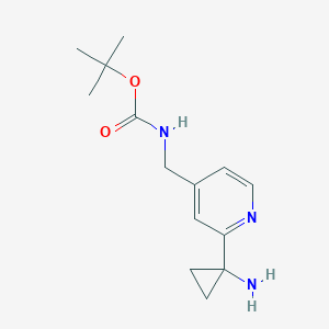 [2-(1-Amino-cyclopropyl)-pyridin-4-ylmethyl]-carbamic acid tert-butyl ester