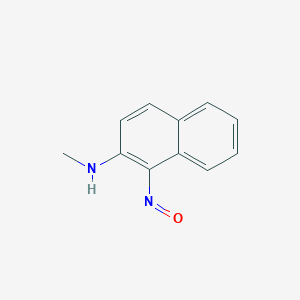 molecular formula C11H10N2O B8357524 2-Methylamino-1-nitrosonaphthalene 