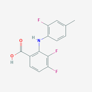 3,4-Difluoro-2-[2-fluoro-4-methylanilino]benzoic acid
