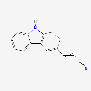 molecular formula C15H10N2 B8357579 3-(9H-carbazol-3-yl)prop-2-enenitrile 