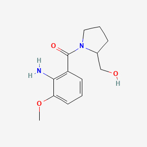 molecular formula C13H18N2O3 B8357629 N-(2-Amino-3-Methoxybenzoyl)pyrrolidin-2-methanol 