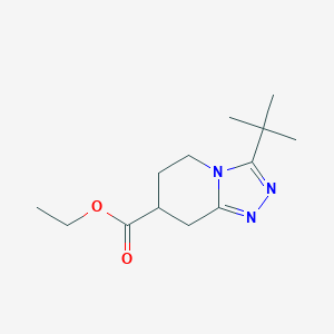 molecular formula C13H21N3O2 B8357881 Ethyl 3-t-butyl-5,6,7,8-tetrahydro[1,2,4]triazolo[4,3-a]pyridine-7-carboxylate CAS No. 1313498-28-0