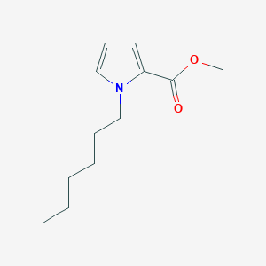 molecular formula C12H19NO2 B8357912 Methyl 1-hexylpyrrole-2-carboxylate 