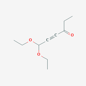 molecular formula C10H16O3 B8357949 6,6-Diethoxy-hex-4-yn-3-one 