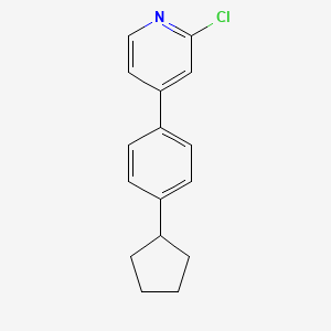 2-Chloro-4-(4-cyclopentylphenyl)pyridine