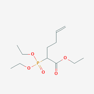 molecular formula C12H23O5P B8358126 Ethyl 2-(diethoxyphosphoryl)hex-5-enoate CAS No. 124032-26-4