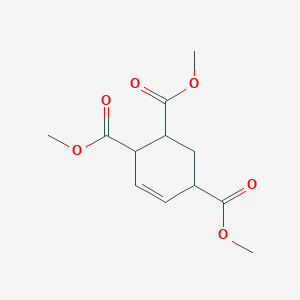 molecular formula C12H16O6 B8358148 Trimethyl cyclohex-5-ene-1,2,4-tricarboxylate 