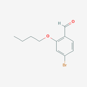 molecular formula C11H13BrO2 B8358420 4-Bromo-2-butoxy-benzaldehyde 