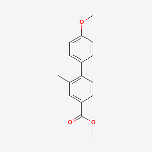 molecular formula C16H16O3 B8358481 Methyl 4-(4-methoxyphenyl)-3-methylbenzoate 
