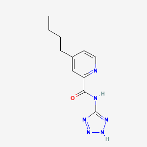 molecular formula C11H14N6O B8358543 N-(5-tetrazolyl)-4-n-butyl-2-pyridinecarboxamide CAS No. 83282-40-0