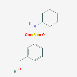molecular formula C13H19NO3S B8358780 N-Cyclohexyl-3-(hydroxymethyl)benzenesulfonamide 