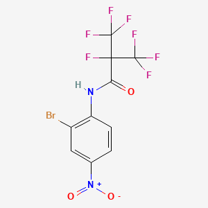 molecular formula C10H4BrF7N2O3 B8359164 Propanamide, N-(2-bromo-4-nitrophenyl)-2,3,3,3-tetrafluoro-2-(trifluoromethyl)- CAS No. 105923-30-6