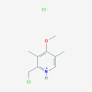 molecular formula C9H13Cl2NO B8359472 2-(chloromethyl)-4-methoxy-3,5-dimethylpyridin-1-ium;chloride 