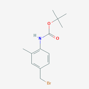 molecular formula C13H18BrNO2 B8359596 tert-butyl N-[4-(bromomethyl)-2-methylphenyl]carbamate 