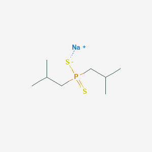 molecular formula C8H18NaPS2 B083596 Sodium bis(2-methylpropyl)phosphinodithioate CAS No. 13360-78-6