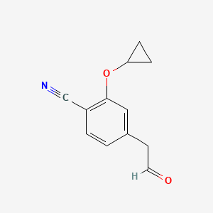 2-(Cyclopropyloxy)-4-(2-oxoethyl)benzonitrile