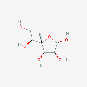 molecular formula C6H12O6 B8359742 beta-L-mannofuranose CAS No. 37738-80-0