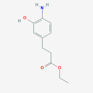 molecular formula C11H15NO3 B8359866 Ethyl 4-amino-3-hydroxybenzenepropionate 