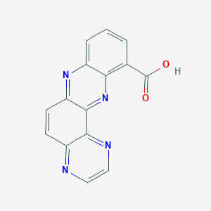 molecular formula C15H8N4O2 B8359883 Pyrazino[2,3-alpha]phenazine-11-carboxylic acid 
