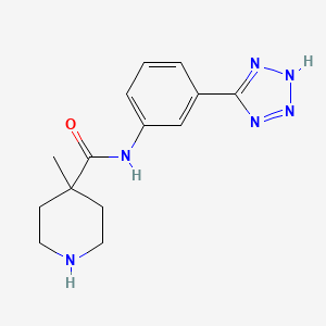 molecular formula C14H18N6O B8360073 N-(3-(1H-tetrazol-5-yl)phenyl)-4-methylpiperidine-4-carboxamide 
