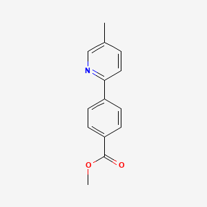 molecular formula C14H13NO2 B8360200 methyl4-(5-methylpyridin-2-yl)benzoate 