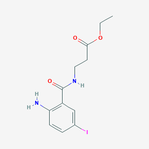 molecular formula C12H15IN2O3 B8360295 N-(2-amino-5-iodobenzoyl)-b-alanine ethyl ester CAS No. 151978-67-5
