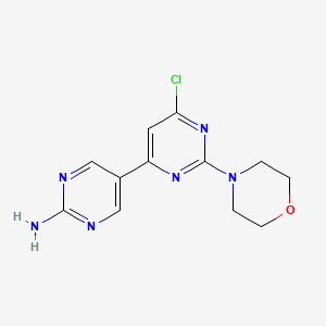 5-(6-Chloro-2-morpholinopyrimidin-4-yl)pyrimidin-2-amine