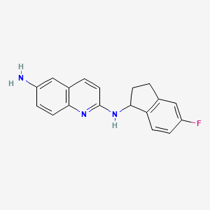 Rac-n2-(5-fluoro-indan-1-yl)-quinoline-2,6-diamine