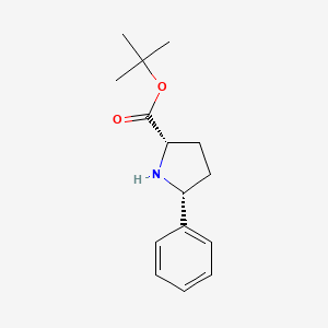 molecular formula C15H21NO2 B8360421 tert-butyl (2S,5R)-5-phenylprolinate 