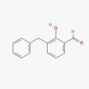 molecular formula C14H12O2 B8360529 3-(Phenylmethyl)salicylaldehyde 