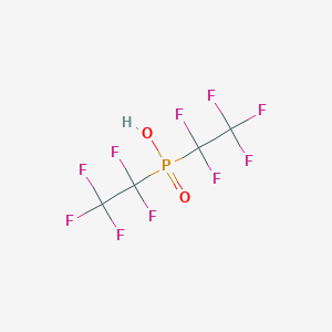 molecular formula (C2F5)2P(=O)OH<br>C4HF10O2P B8360660 Bis(pentafluoroethyl)phosphinic acid CAS No. 103321-11-5
