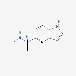 molecular formula C10H13N3 B8360668 N-methyl-1-(1H-pyrrolo[3,2-b]pyridin-5-yl)ethanamine 