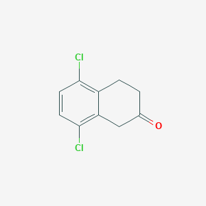 molecular formula C10H8Cl2O B8361061 5,8-Dichloro-2-tetralone 