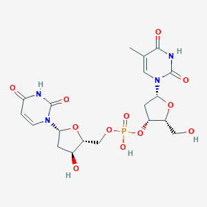 molecular formula C19H25N4O12P B083611 [(2R,3S,5R)-5-(2,4-dioxopyrimidin-1-yl)-3-hydroxyoxolan-2-yl]methyl [(2R,3R,5R)-2-(hydroxymethyl)-5-(5-methyl-2,4-dioxopyrimidin-1-yl)oxolan-3-yl] hydrogen phosphate CAS No. 10318-59-9