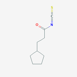 molecular formula C9H13NOS B8361218 3-Cyclopentylpropanoyl isothiocyanate 