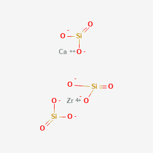 molecular formula CaO9Si3Zr B083613 Silicic acid (H2SiO3), calcium zirconium(4+) salt (4:2:1) CAS No. 14284-24-3