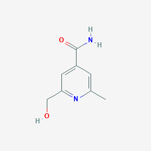 molecular formula C8H10N2O2 B8361690 2-Hydroxymethyl-6-methyl-isonicotinamide 