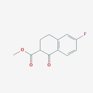molecular formula C12H11FO3 B8361736 Methyl 6-fluoro-1-oxo-1,2,3,4-tetrahydronaphthalene-2-carboxylate 