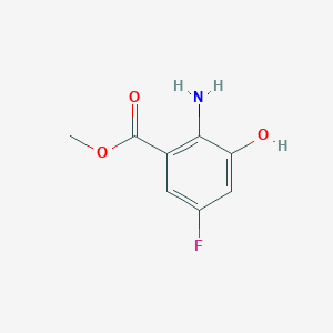 molecular formula C8H8FNO3 B8361783 Methyl 2-amino-5-fluoro-3-hydroxybenzoate 