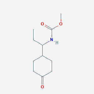 molecular formula C11H19NO3 B8361872 Methyl 1-(4-oxocyclohexyl)propylcarbamate 
