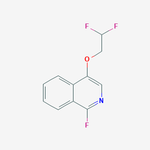 molecular formula C11H8F3NO B8361876 Isoquinoline, 4-(2,2-difluoroethoxy)-1-fluoro- 