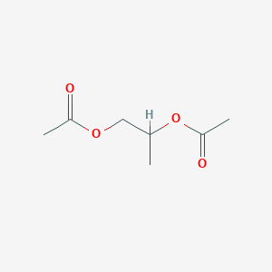 molecular formula C7H12O4<br>OC(CH3)OCH2CH(CH3)OC(CH3)O<br>C7H12O4 B008362 Propylene glycol diacetate CAS No. 623-84-7