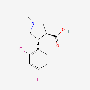 (3S,4R)-4-(2,4-difluorophenyl)-1-methylpyrrolidine-3-carboxylic acid