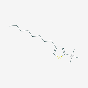 molecular formula C15H28SSn B8362342 Trimethyl(4-octylthiophen-2-yl)stannane 