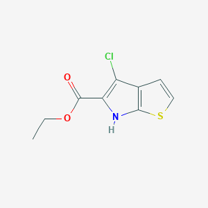 molecular formula C9H8ClNO2S B8362364 ethyl 4-chloro-6H-thieno[2,3-b]pyrrole-5-carboxylate 