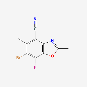6-Bromo-7-fluoro-2,5-dimethyl-1,3-benzoxazole-4-carbonitrile