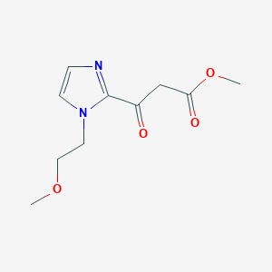 molecular formula C10H14N2O4 B8362800 methyl 3-[1-(2-methoxyethyl)-1H-imidazol-2-yl]-3-oxopropanoate 